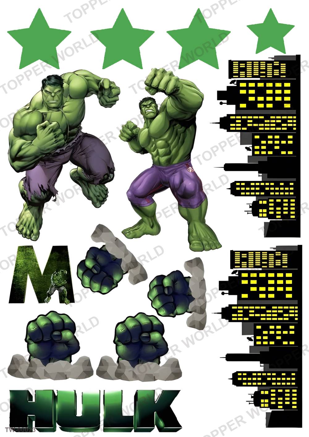 Hulk Topper Sheet 01 – A4 topper sheet