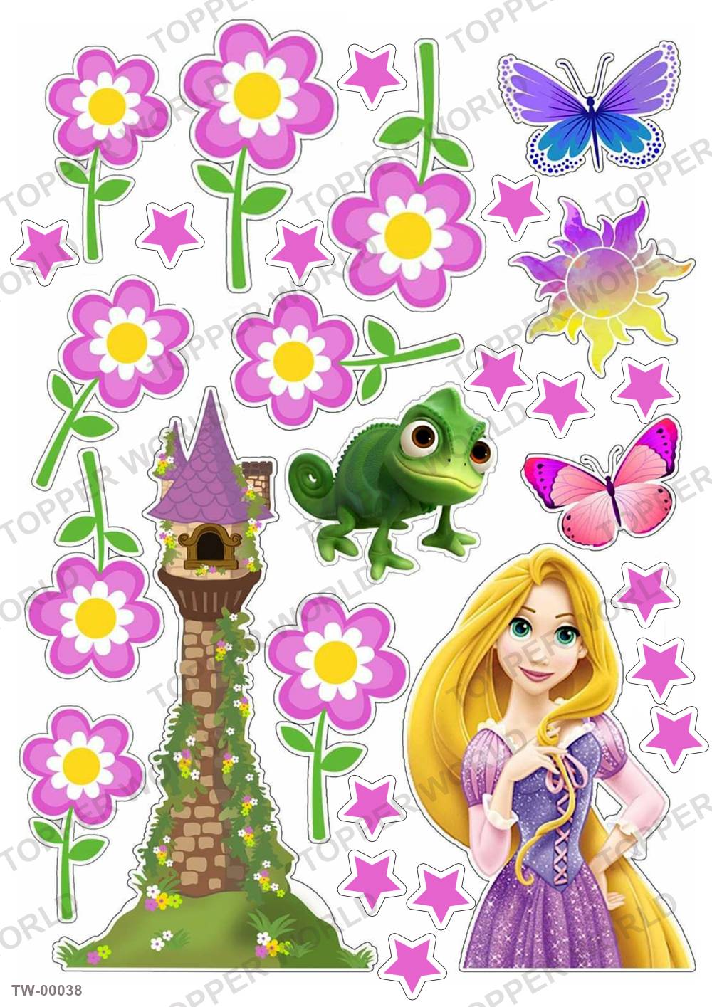 Rapunzel Topper Sheet 01 – A4 topper sheet