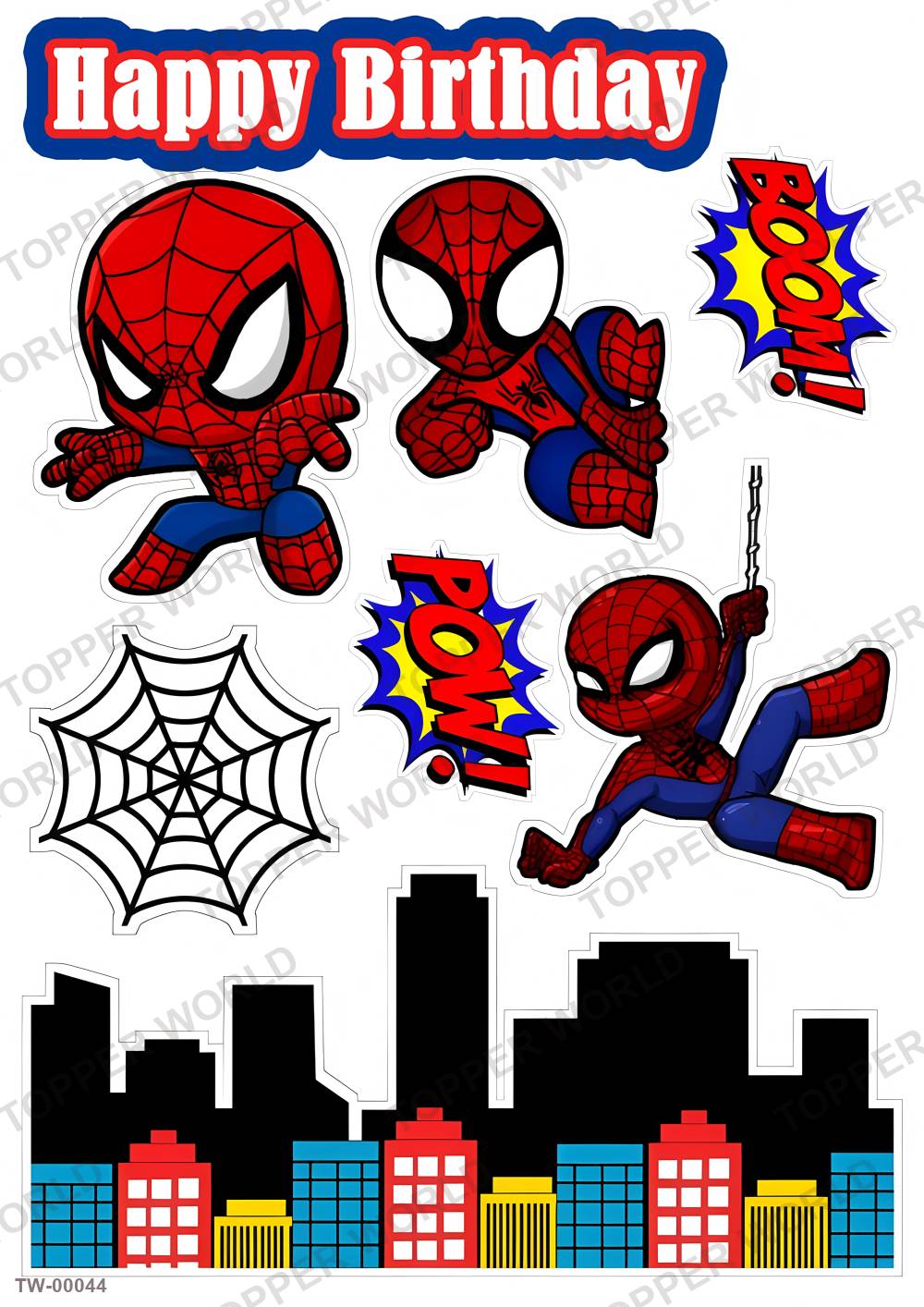 Spiderman Topper Sheet 01 – A4 topper sheet