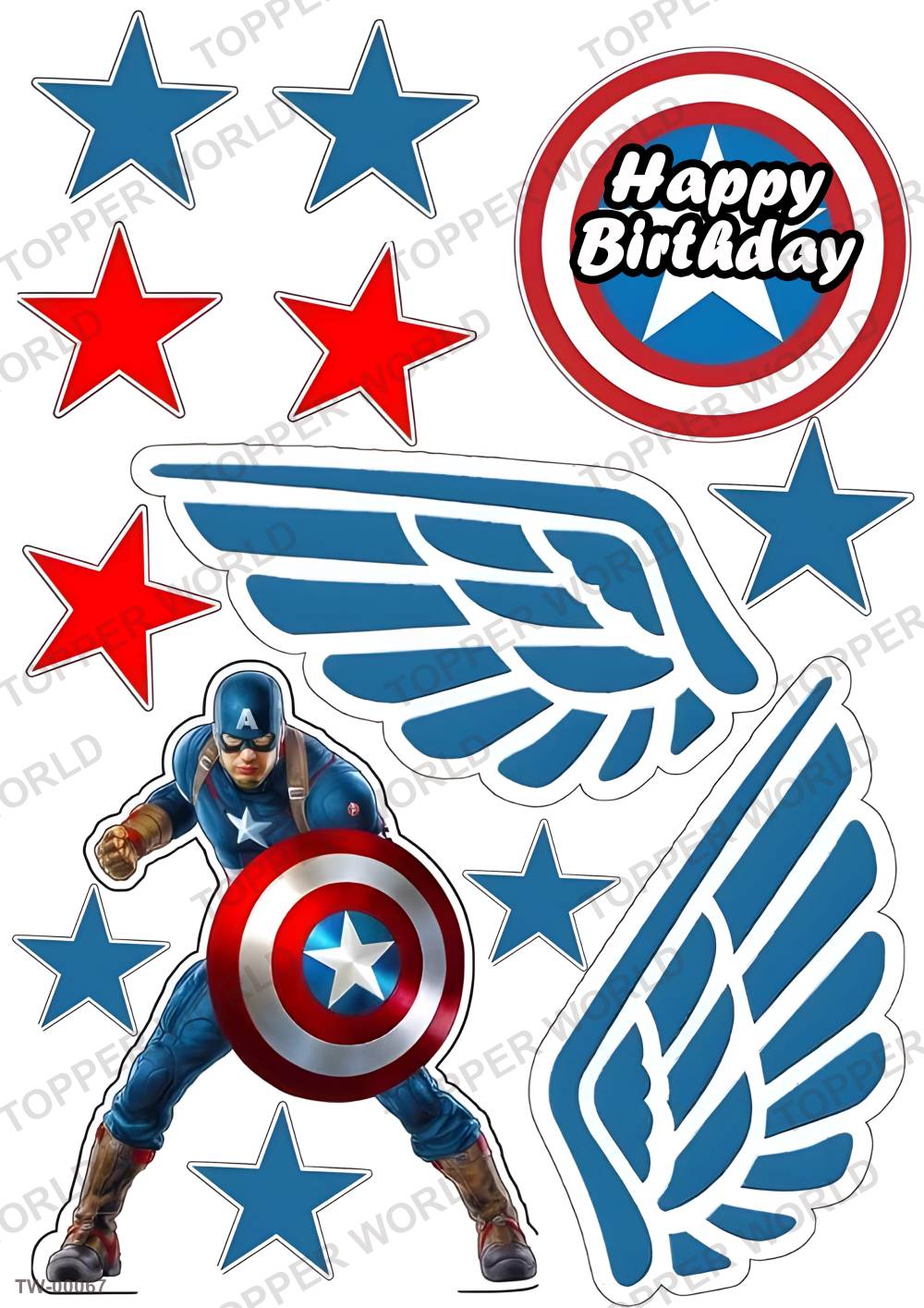 Captain America Topper Sheet 02 – A4 topper sheet