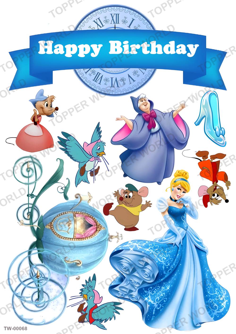 Cinderella Topper Sheet 02 – A4 topper sheet