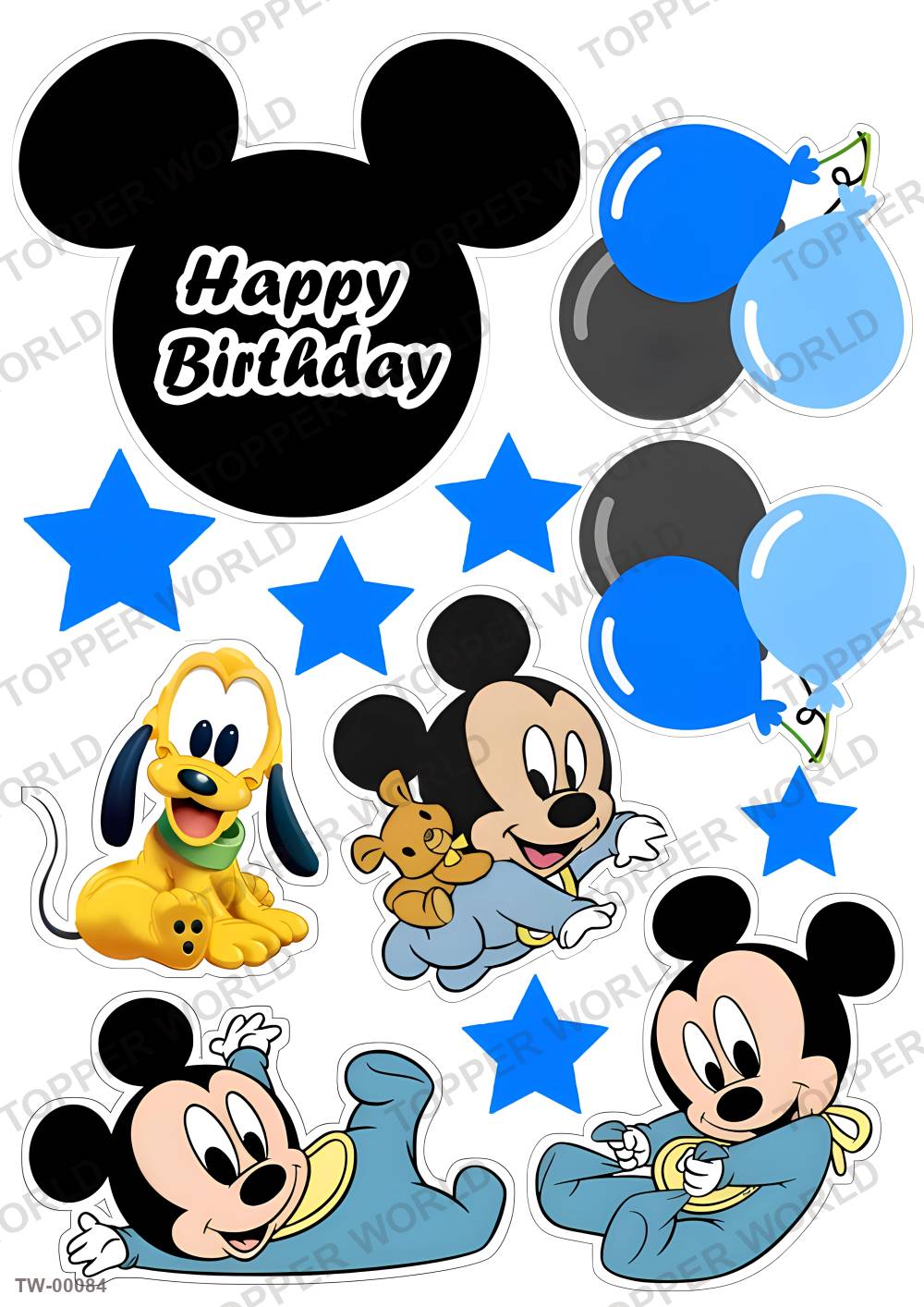 Mickey Mouse Topper Sheet 02 – A4 topper sheet