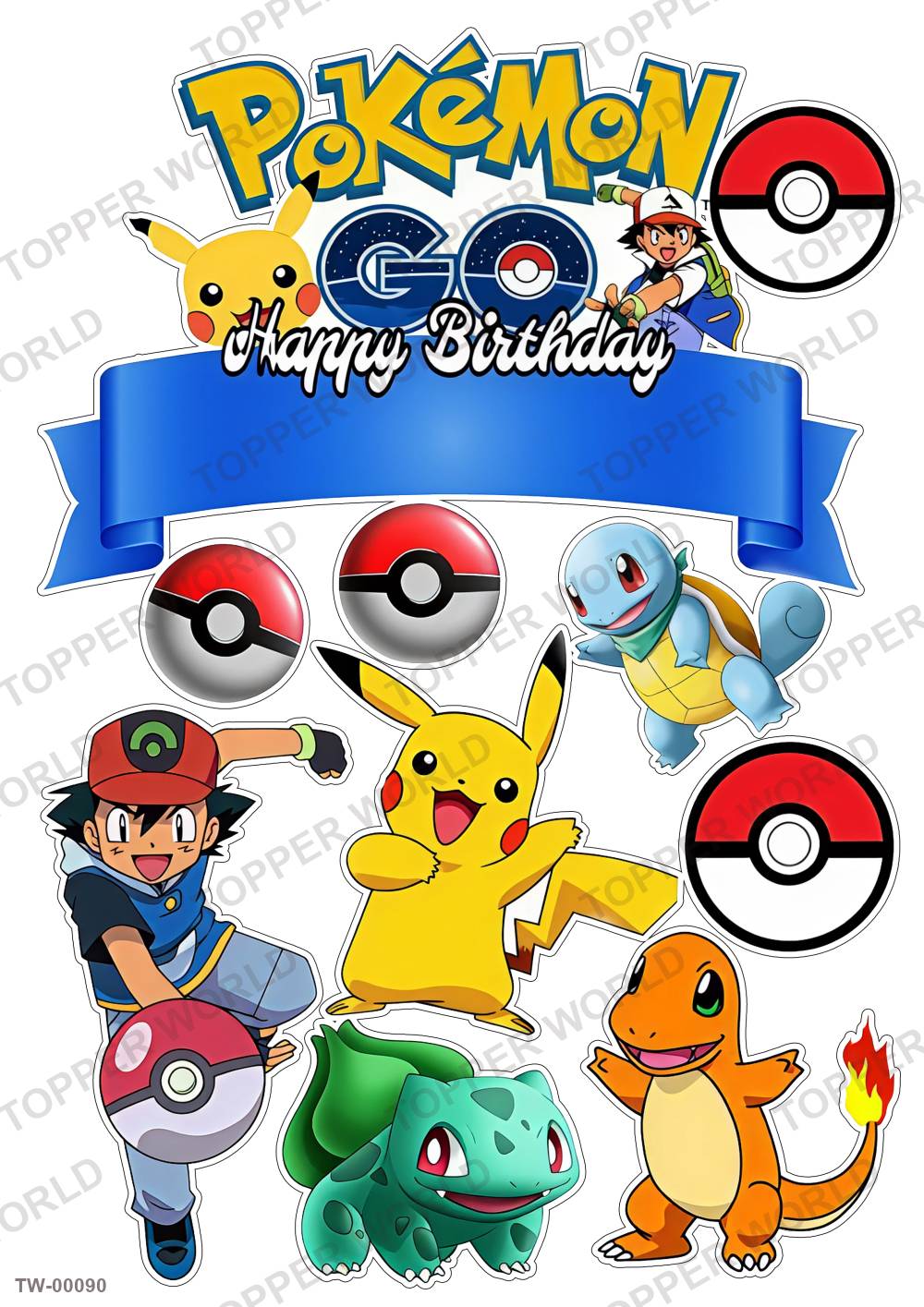 Pikachu Topper Sheet 02 – A4 topper sheet