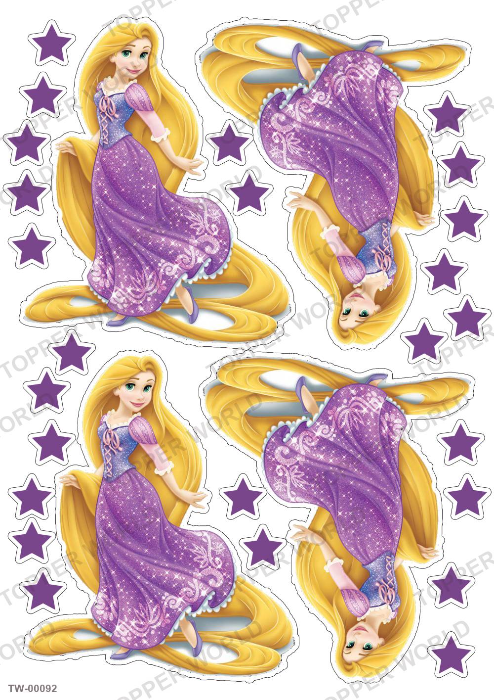 Rapunzel Topper Sheet 02 – A4 topper sheet