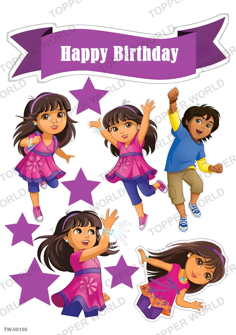 Little Girl Topper Sheet 02 – A4 topper sheet