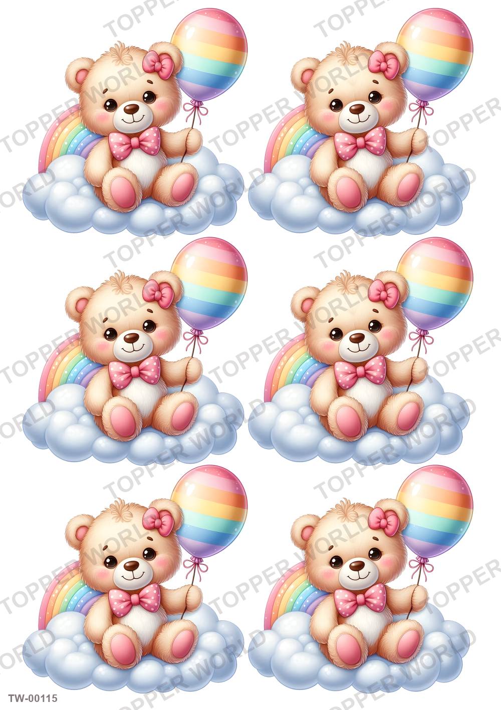 Bear Topper Sheet 03 – A4 topper sheet