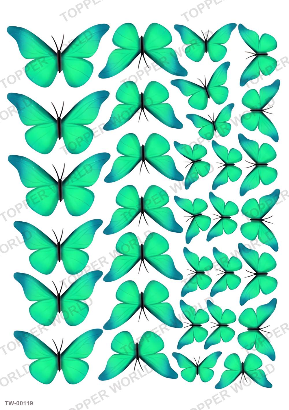 Butterfly Topper Sheet 03 – A4 topper sheet
