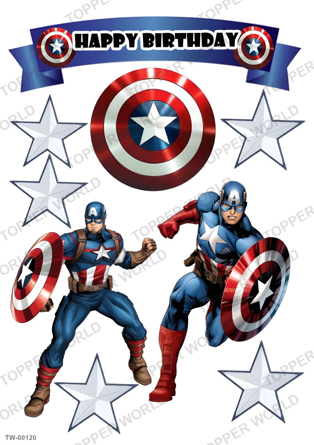 Captain America Topper Sheet 03 – A4 topper sheet