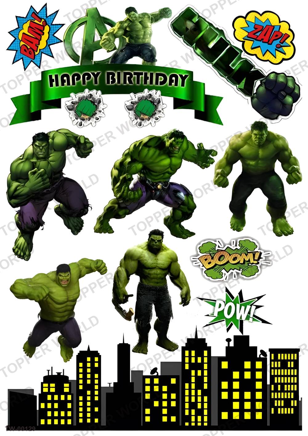 Hulk Topper Sheet 03 – A4 topper sheet