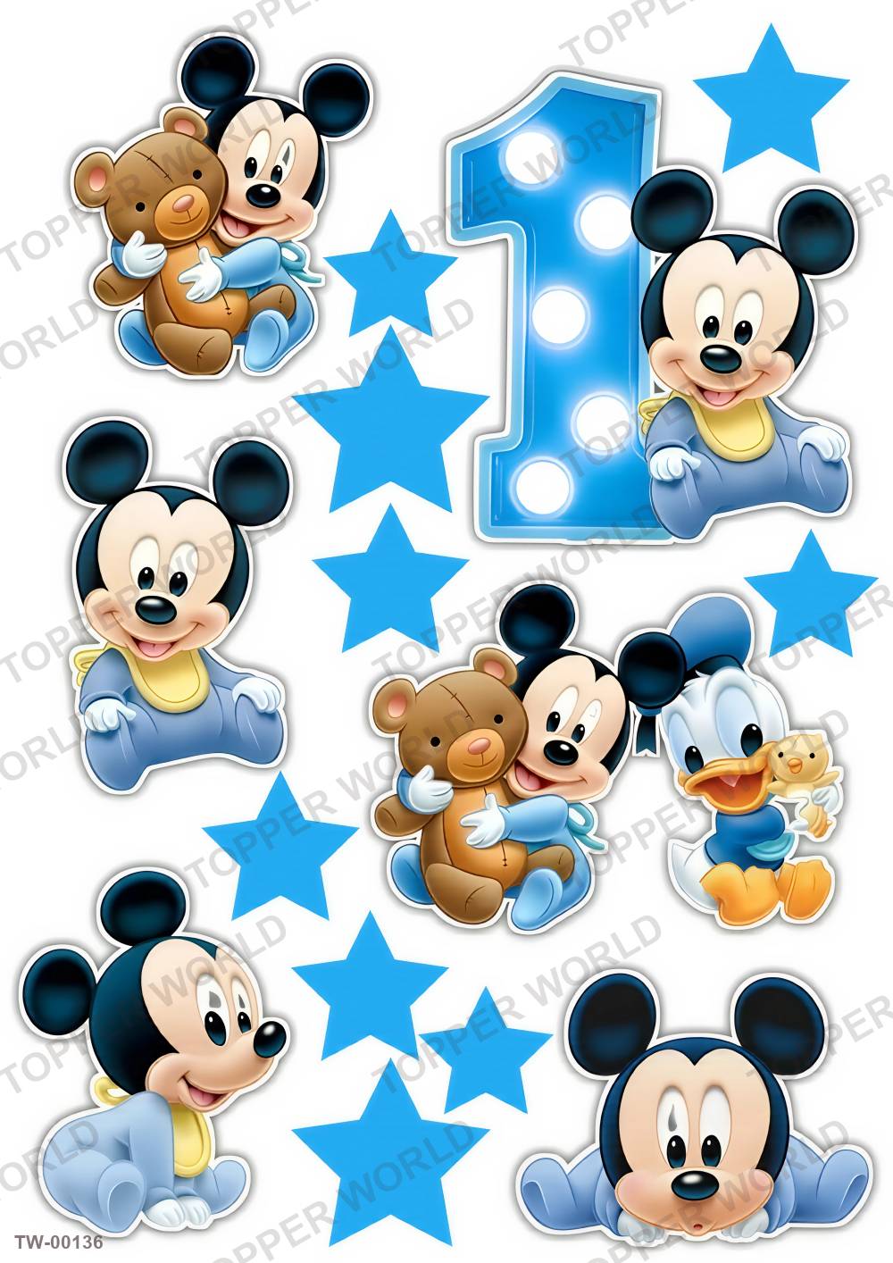 Mickey Mouse Topper Sheet 03 – A4 topper sheet