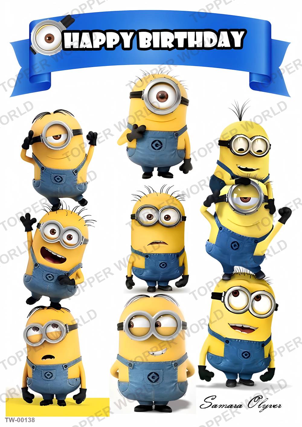 Minions Topper Sheet 03 – A4 topper sheet