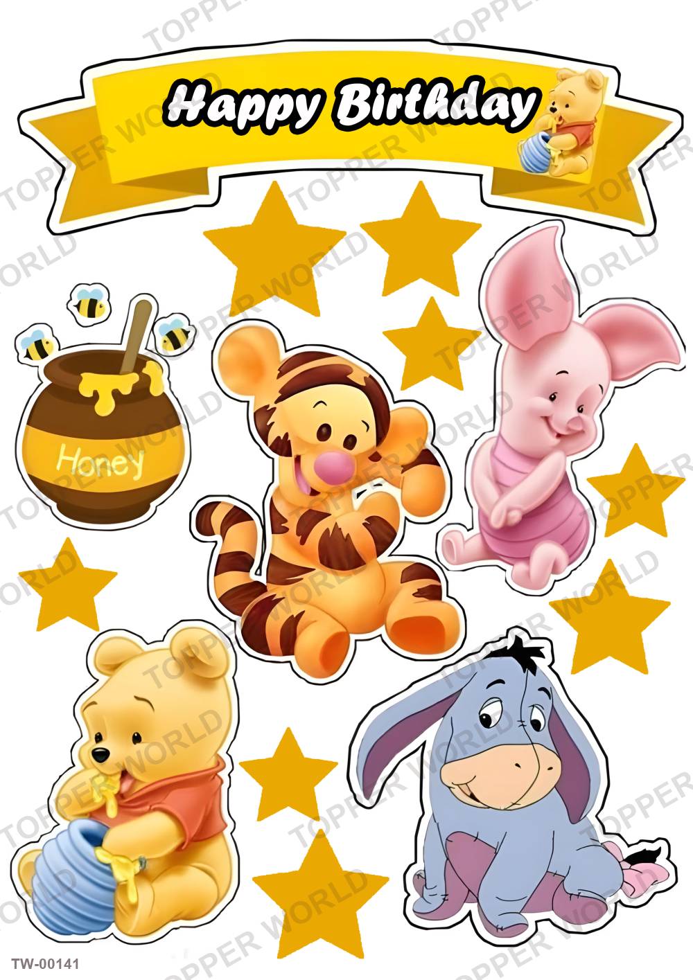 Winnie the Pooh Topper Sheet 03 – A4 topper sheet