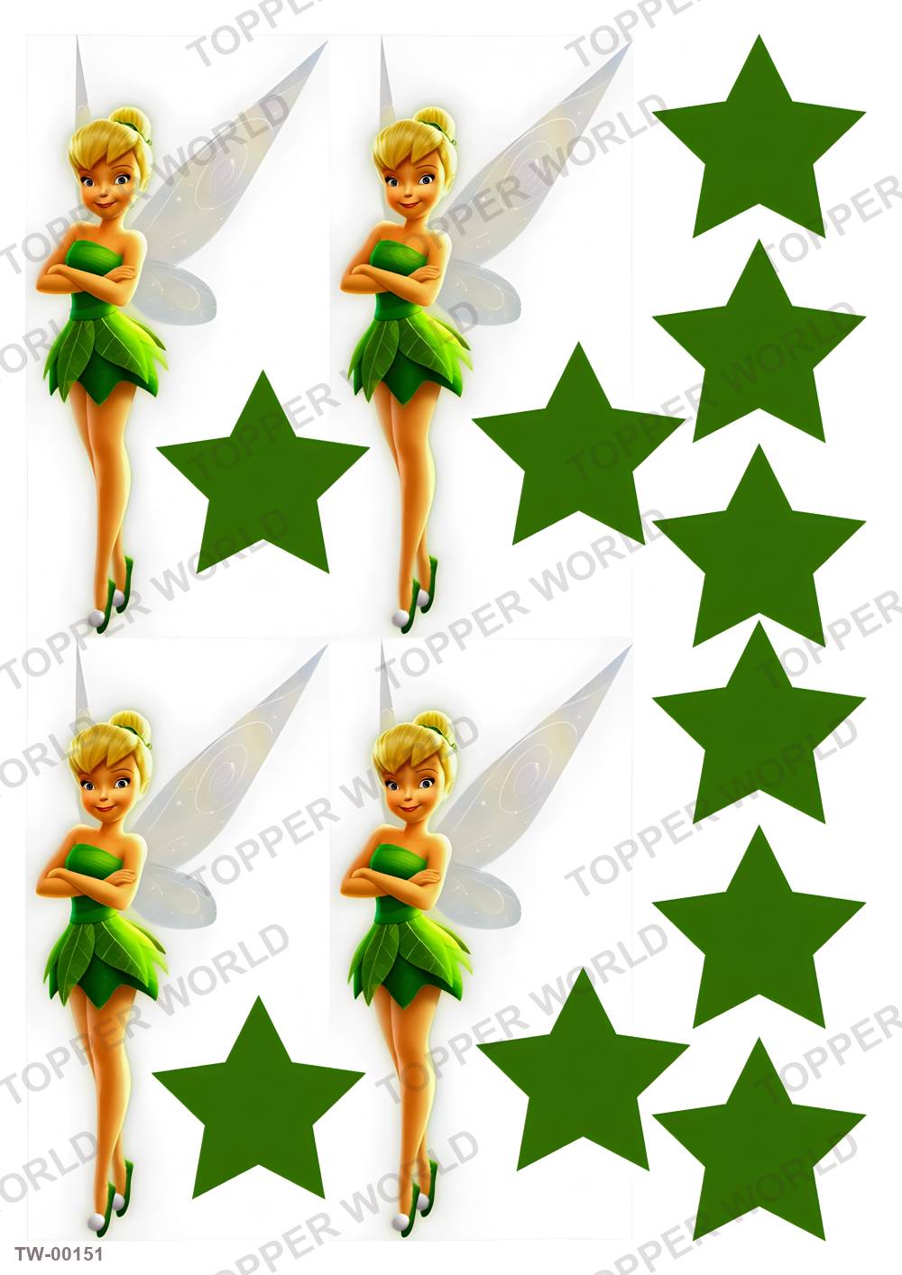 Tinker Bell Topper Sheet 03 – A4 topper sheet
