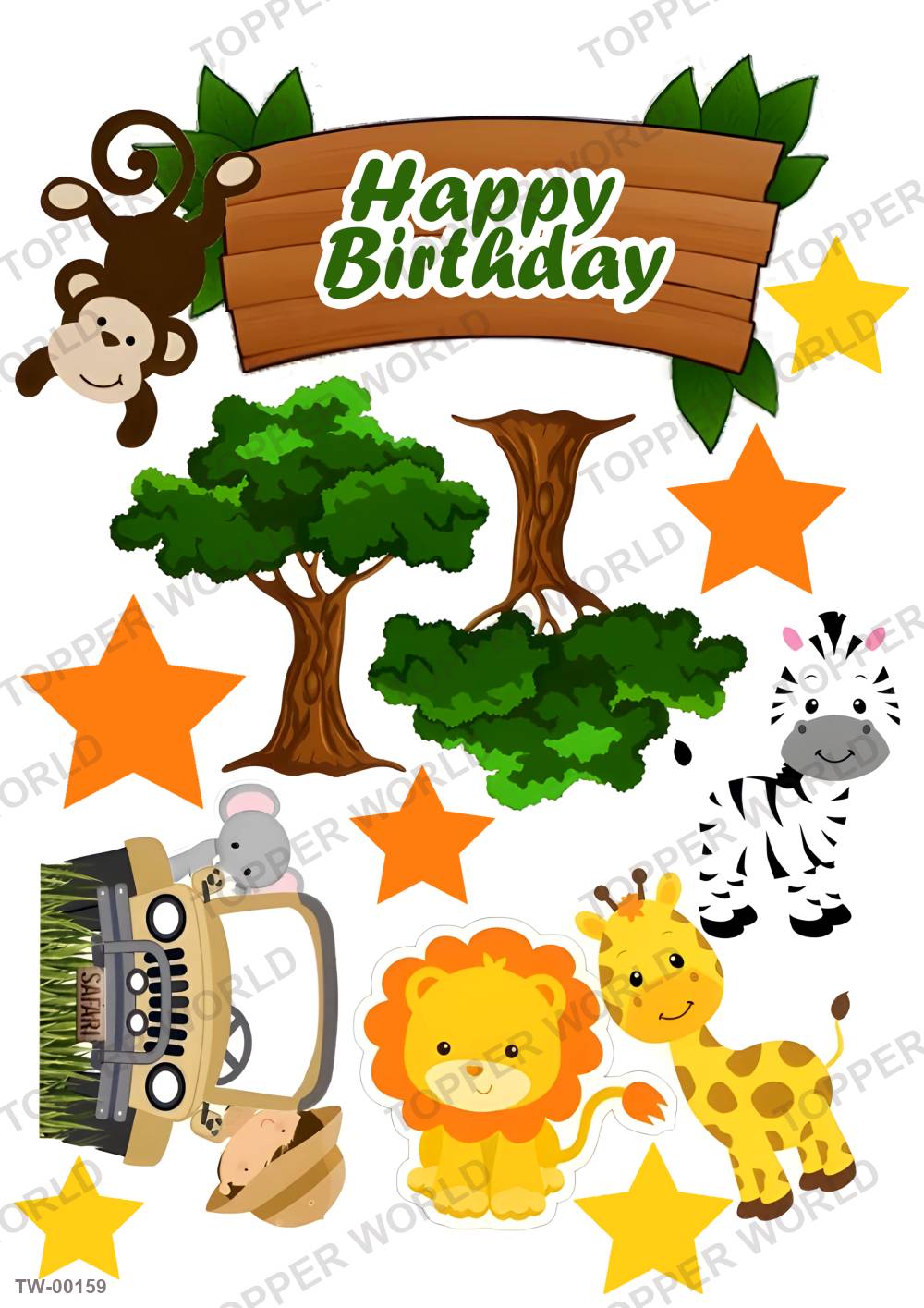 Animals Topper Sheet 04 – A4 topper sheet