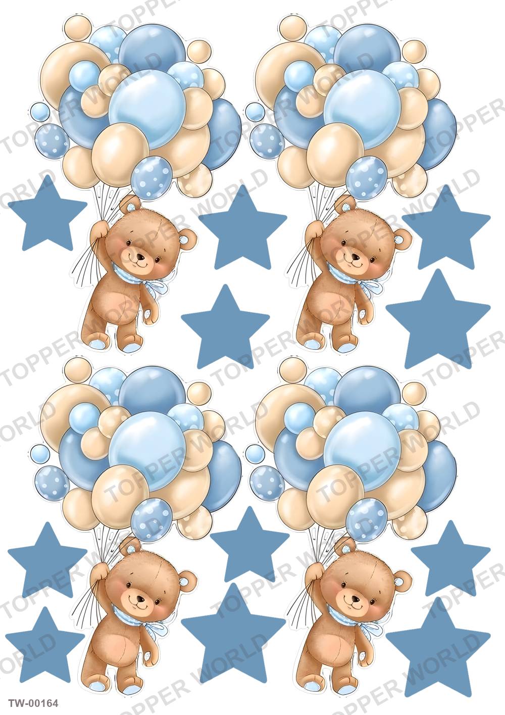 Bear Topper Sheet 04 – A4 topper sheet