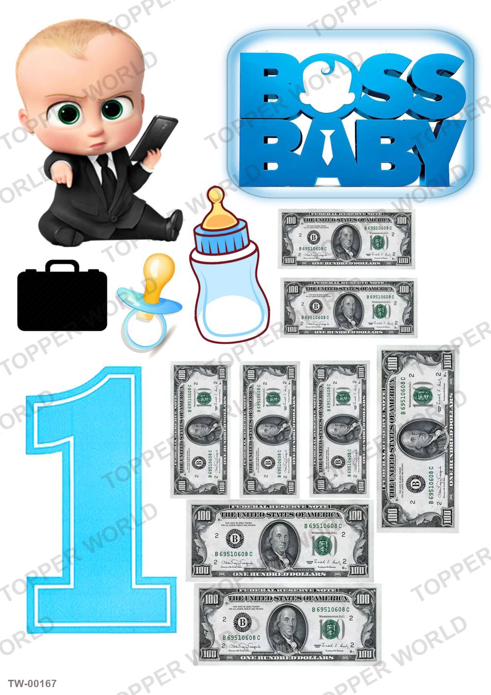 Boss Baby Topper Sheet 04 – A4 topper sheet