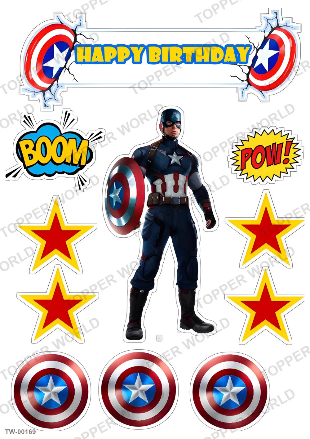 Captain America Topper Sheet 04 – A4 topper sheet