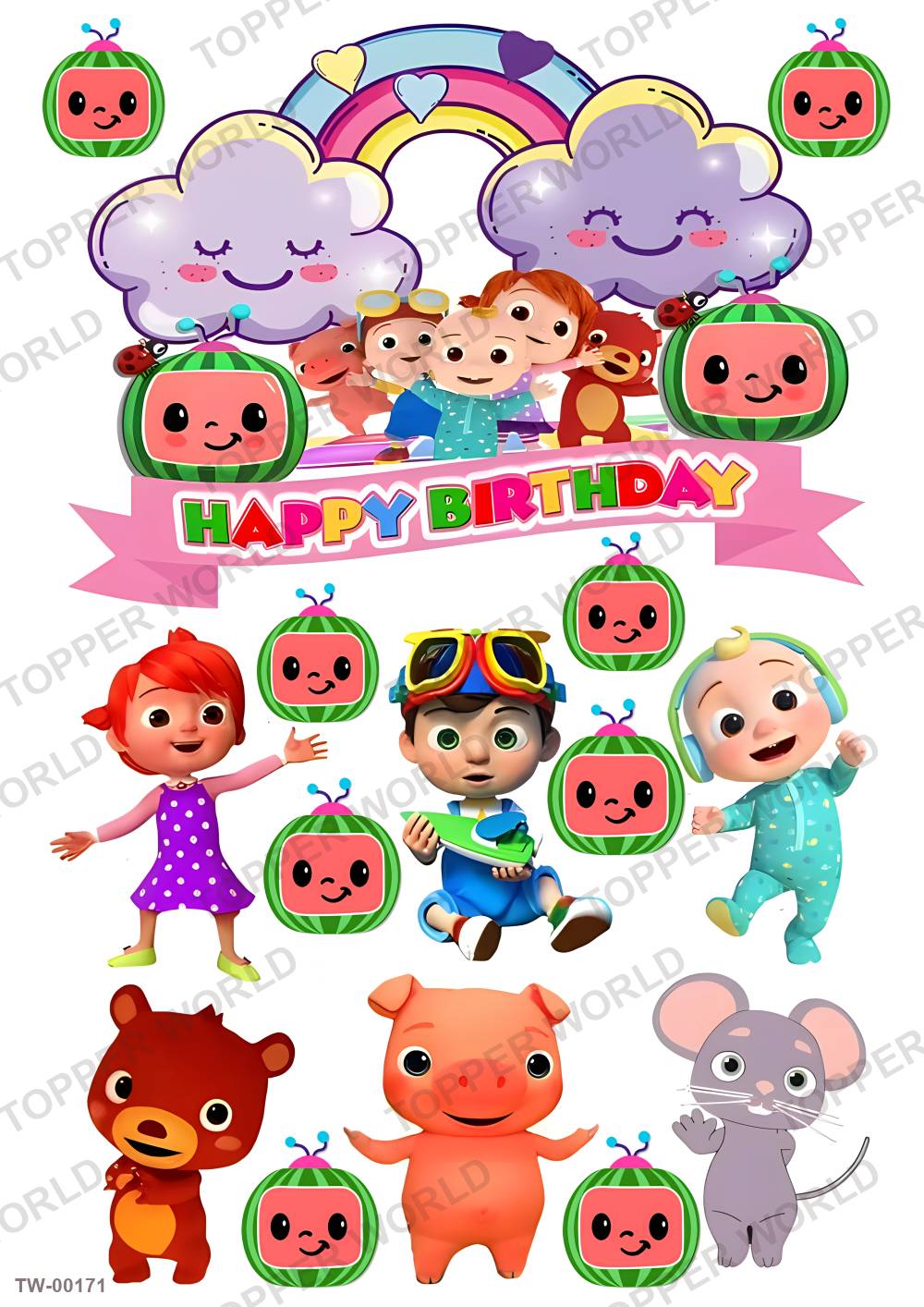 Cocomelon Topper Sheet 04 – A4 topper sheet