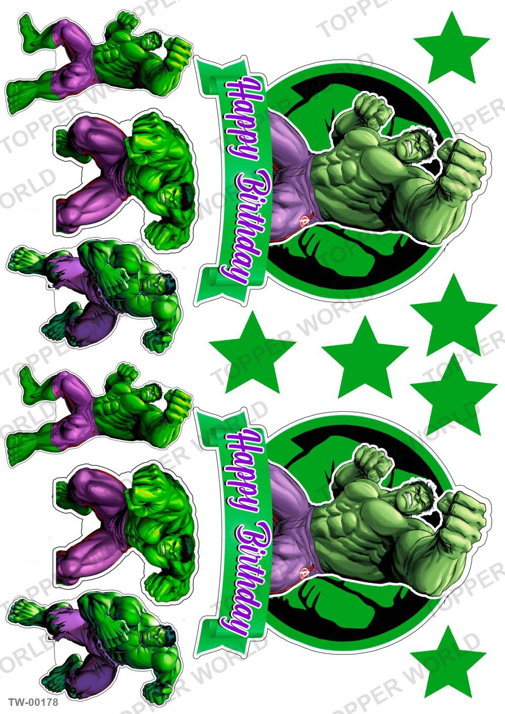 Hulk Topper Sheet 04 – A4 topper sheet
