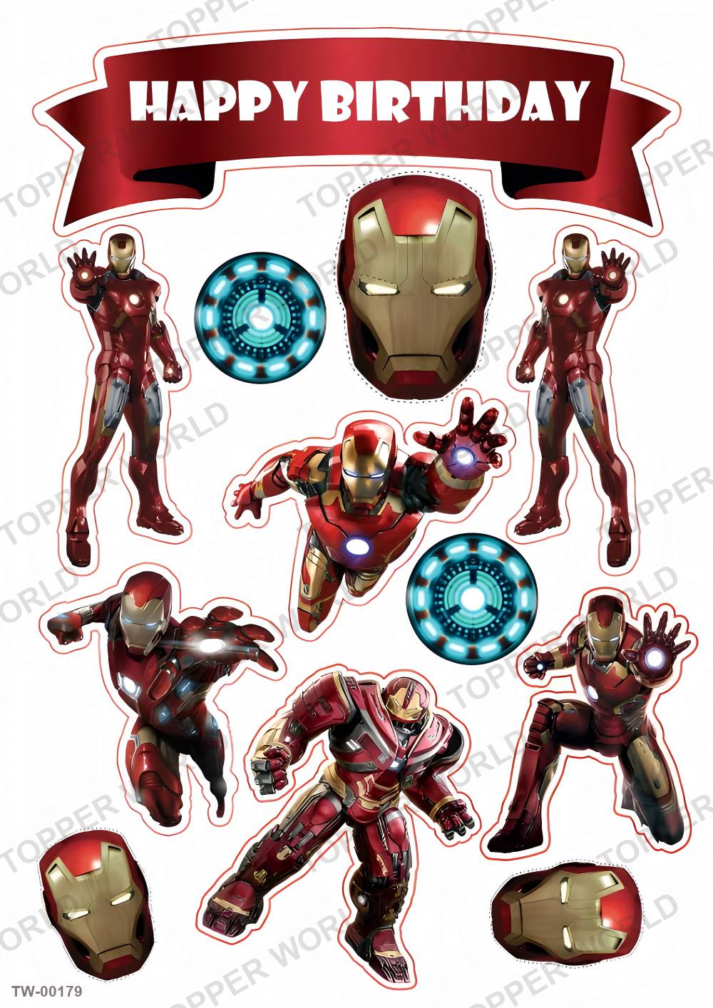 Iron Man Topper Sheet 04 – A4 topper sheet