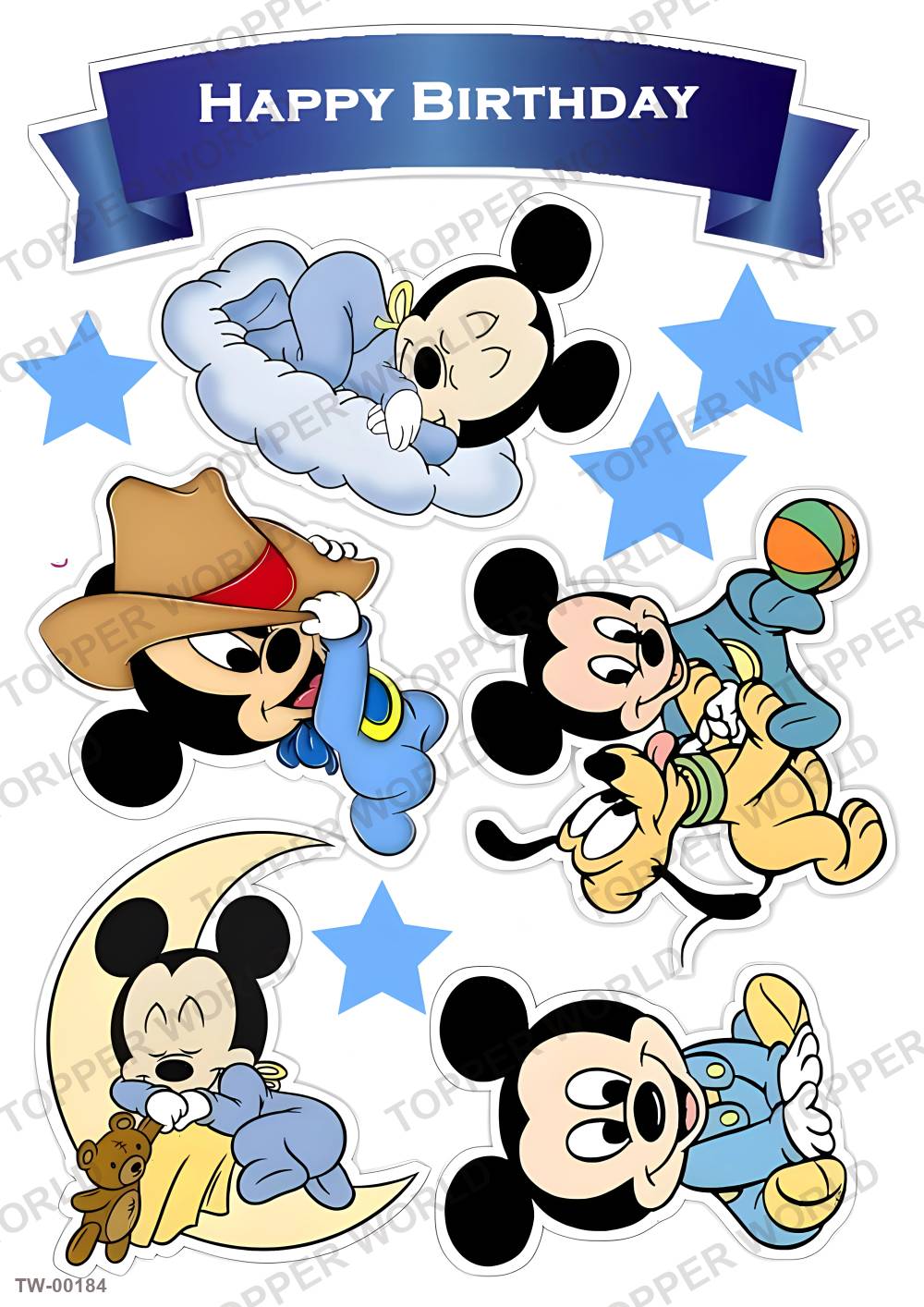Mickey Mouse Topper Sheet 04 – A4 topper sheet