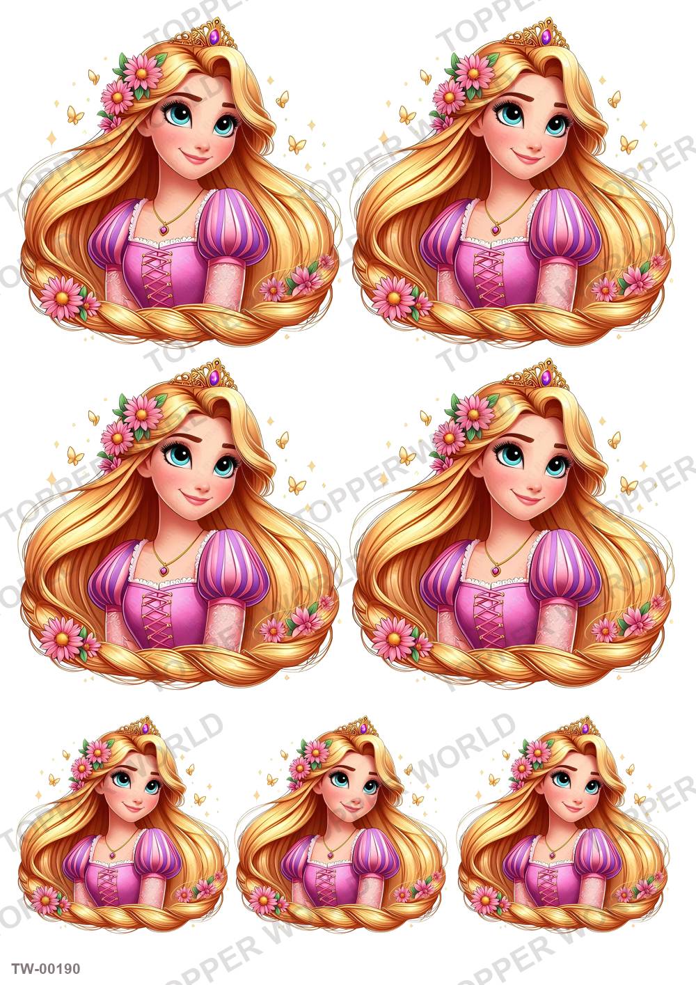 Rapunzel Topper Sheet 04 – A4 topper sheet