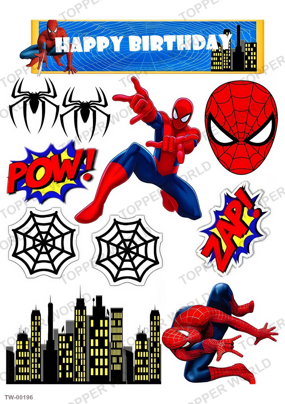 Spiderman Topper Sheet 04 – A4 topper sheet