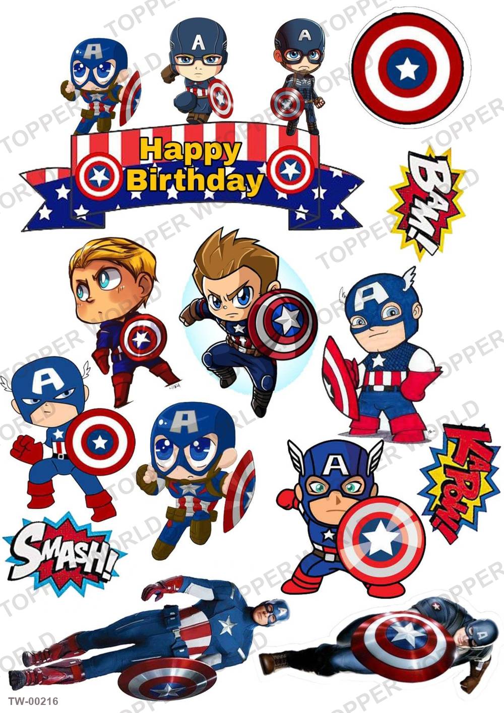 Captain America Topper Sheet 05 – A4 topper sheet