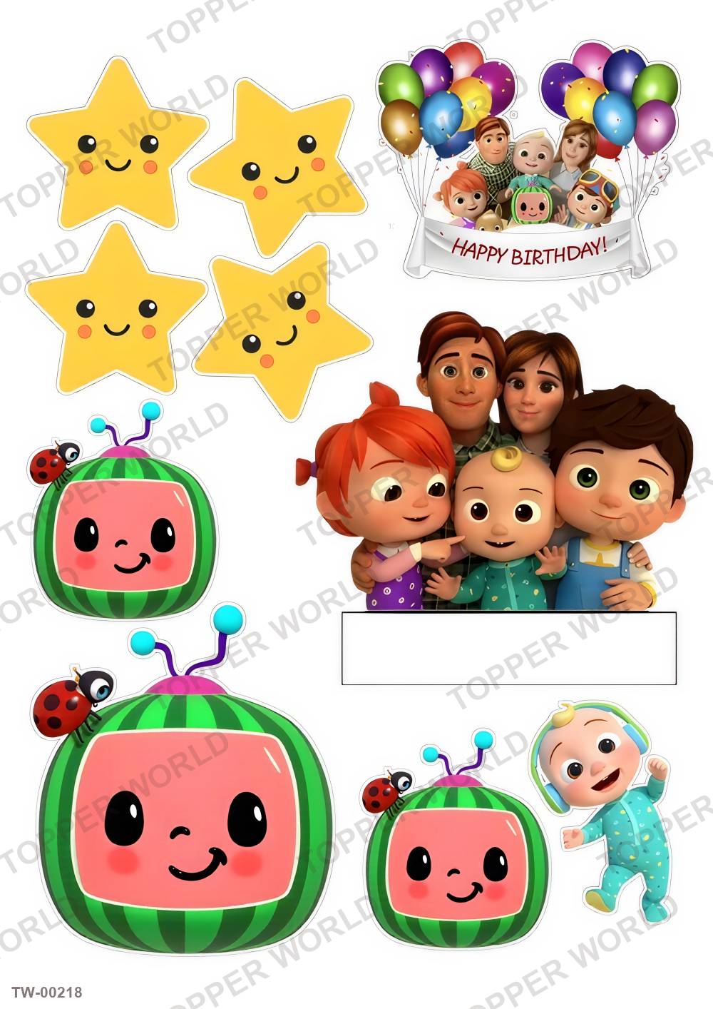 Cocomelon Topper Sheet 05 – A4 topper sheet