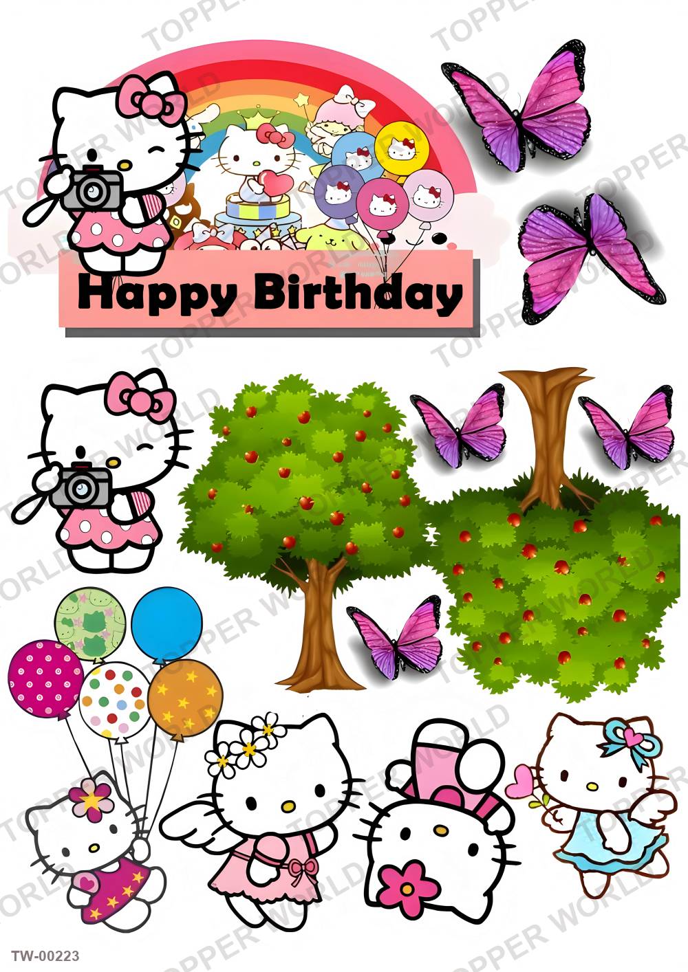 Hello Kitty Topper Sheet 05 – A4 topper sheet