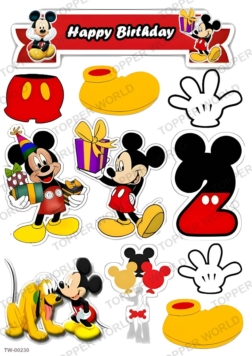 Mickey Mouse Topper Sheet 05 – A4 topper sheet