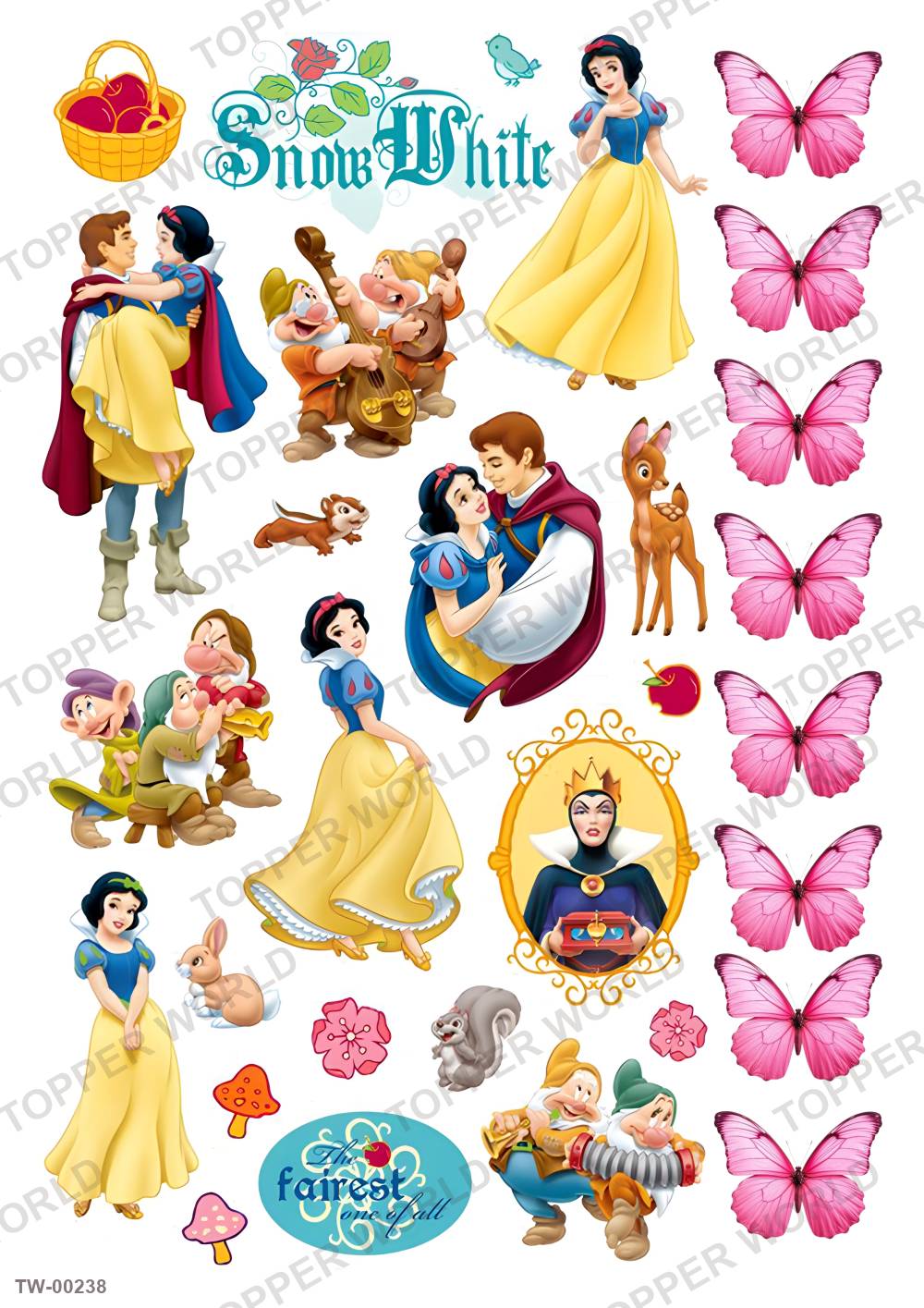 Snow White Topper Sheet 05 – A4 topper sheet