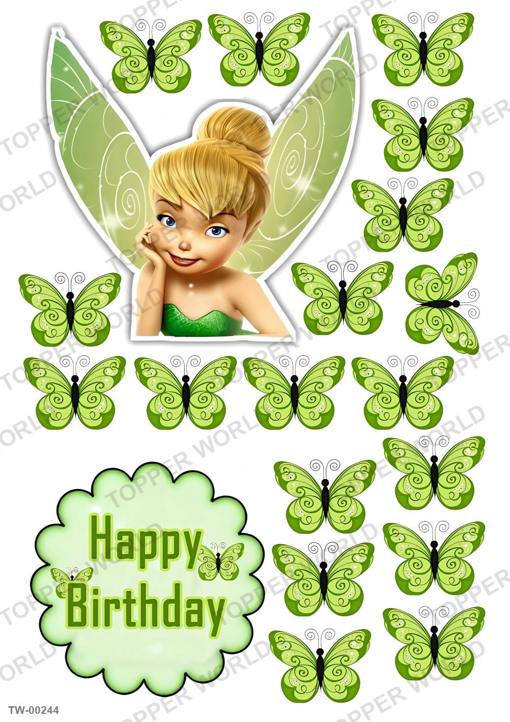 Tinker Bell Topper Sheet 05 – A4 topper sheet
