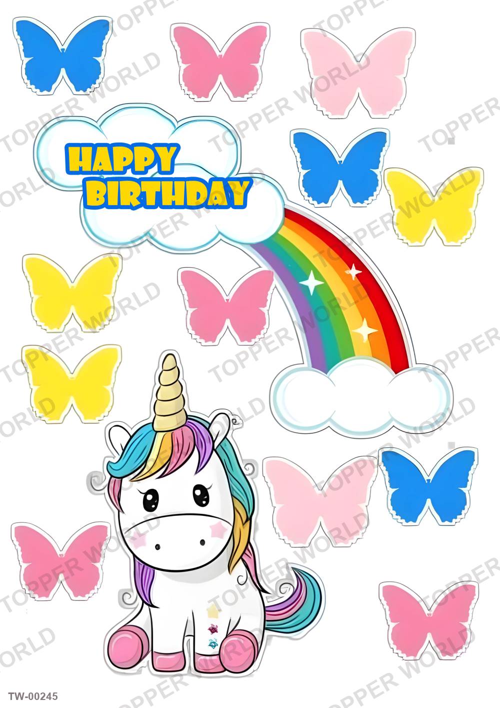 Unicorn Topper Sheet 05 – A4 topper sheet