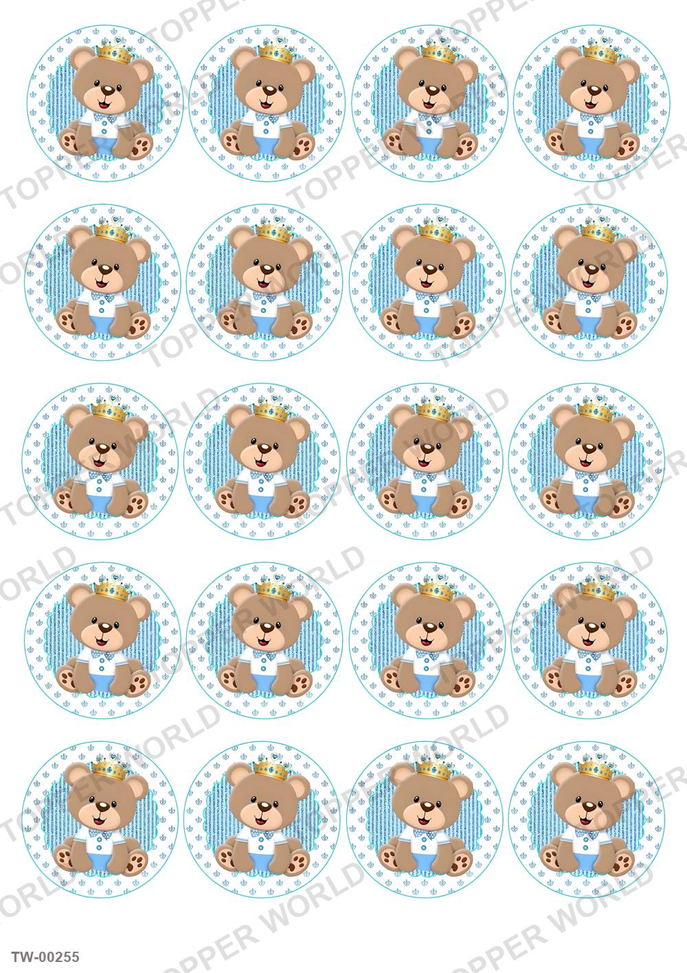 Bear Topper Sheet 06 – A4 topper sheet