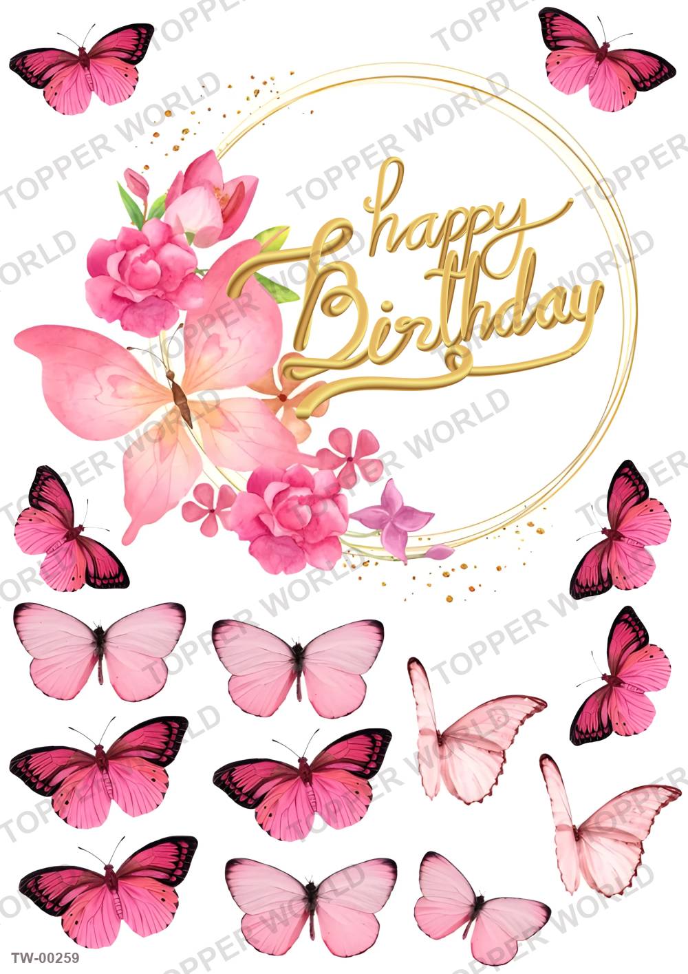 Butterfly Topper Sheet 06 – A4 topper sheet