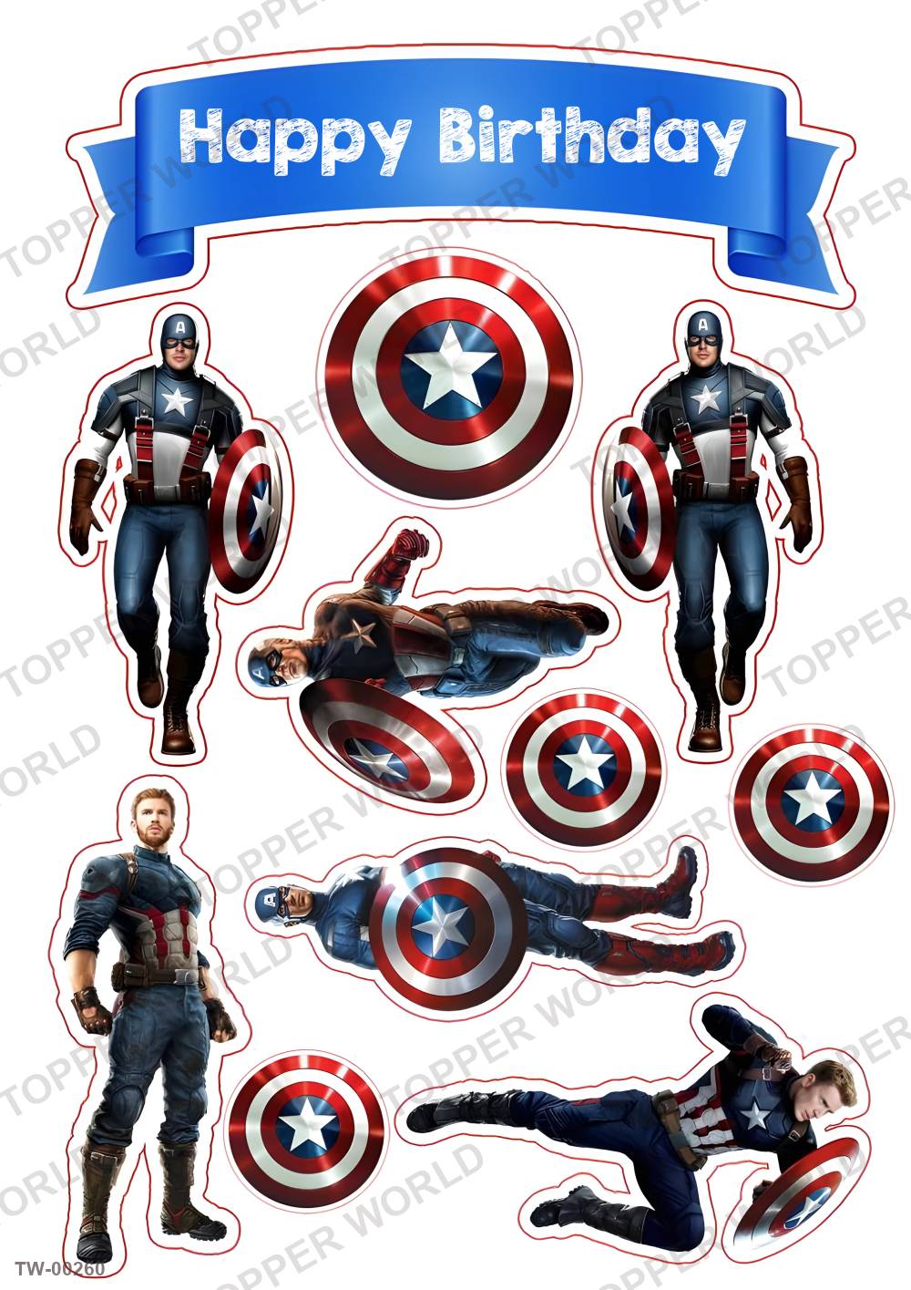 Captain America Topper Sheet 06 – A4 topper sheet