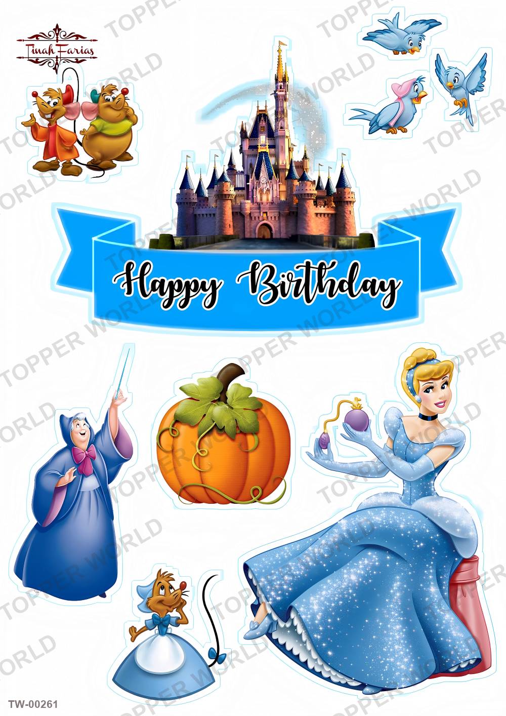 Cinderella Topper Sheet 06 – A4 topper sheet