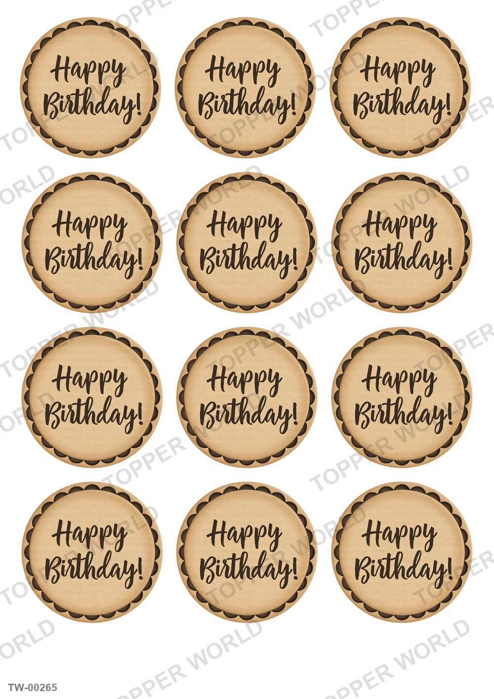 Happy Birthday Topper Sheet 06 – A4 topper sheet