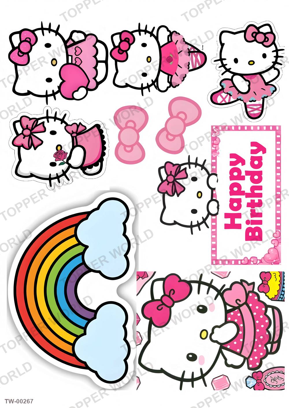 Hello Kitty Topper Sheet 06 – A4 topper sheet