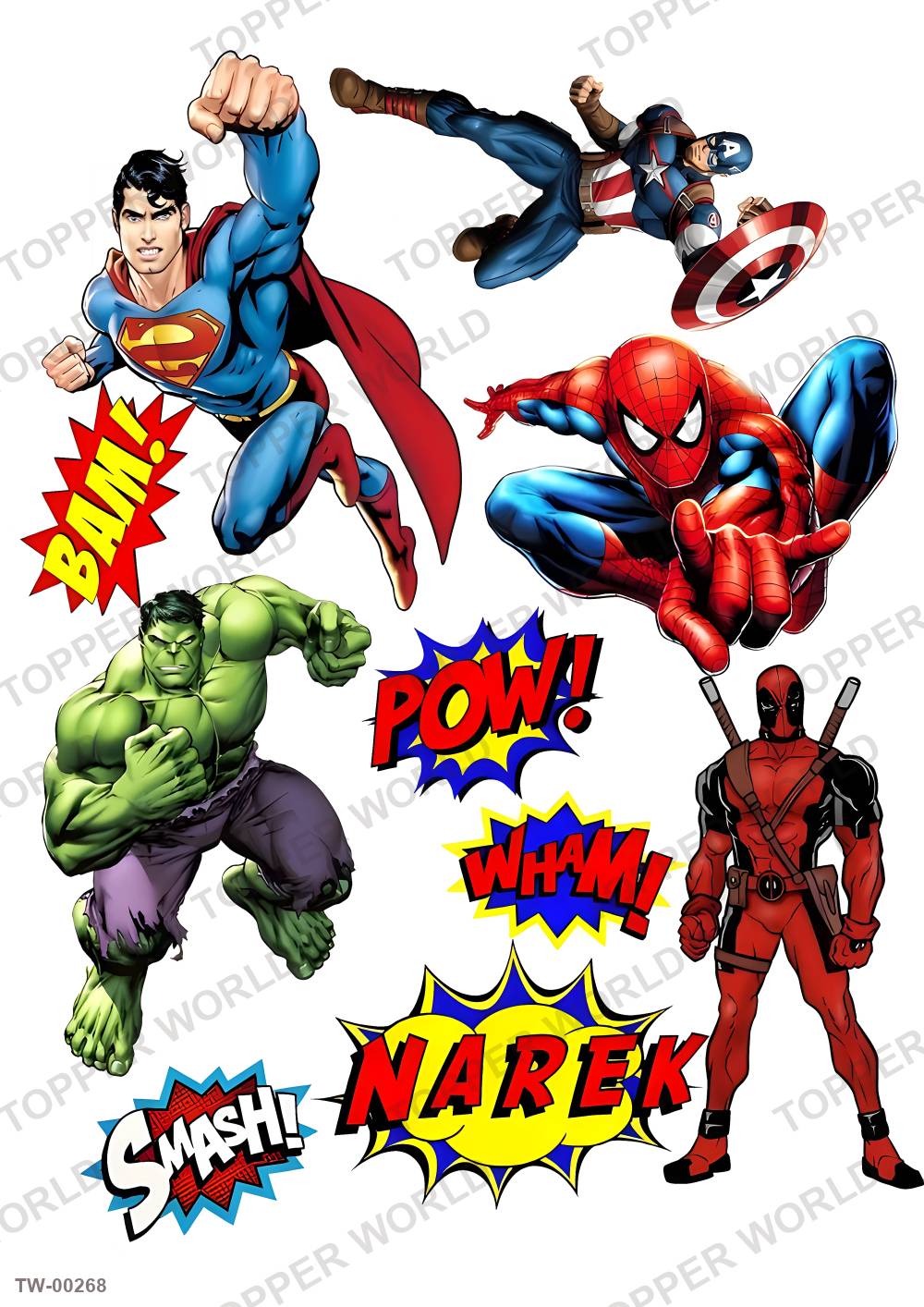 Heroes Topper Sheet 06 – A4 topper sheet