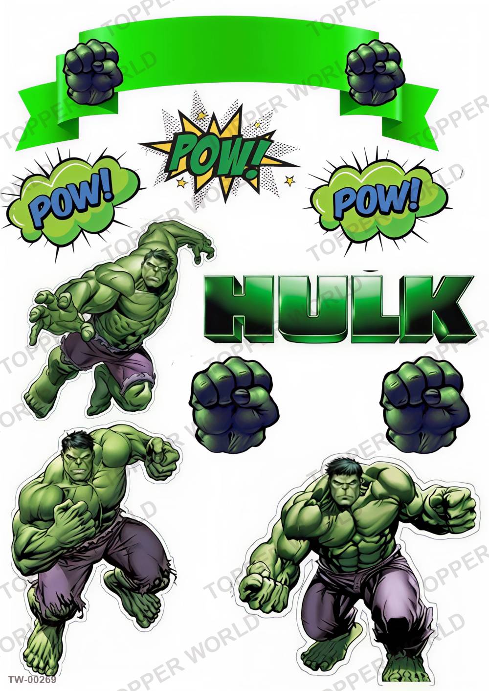 Hulk Topper Sheet 06 – A4 topper sheet