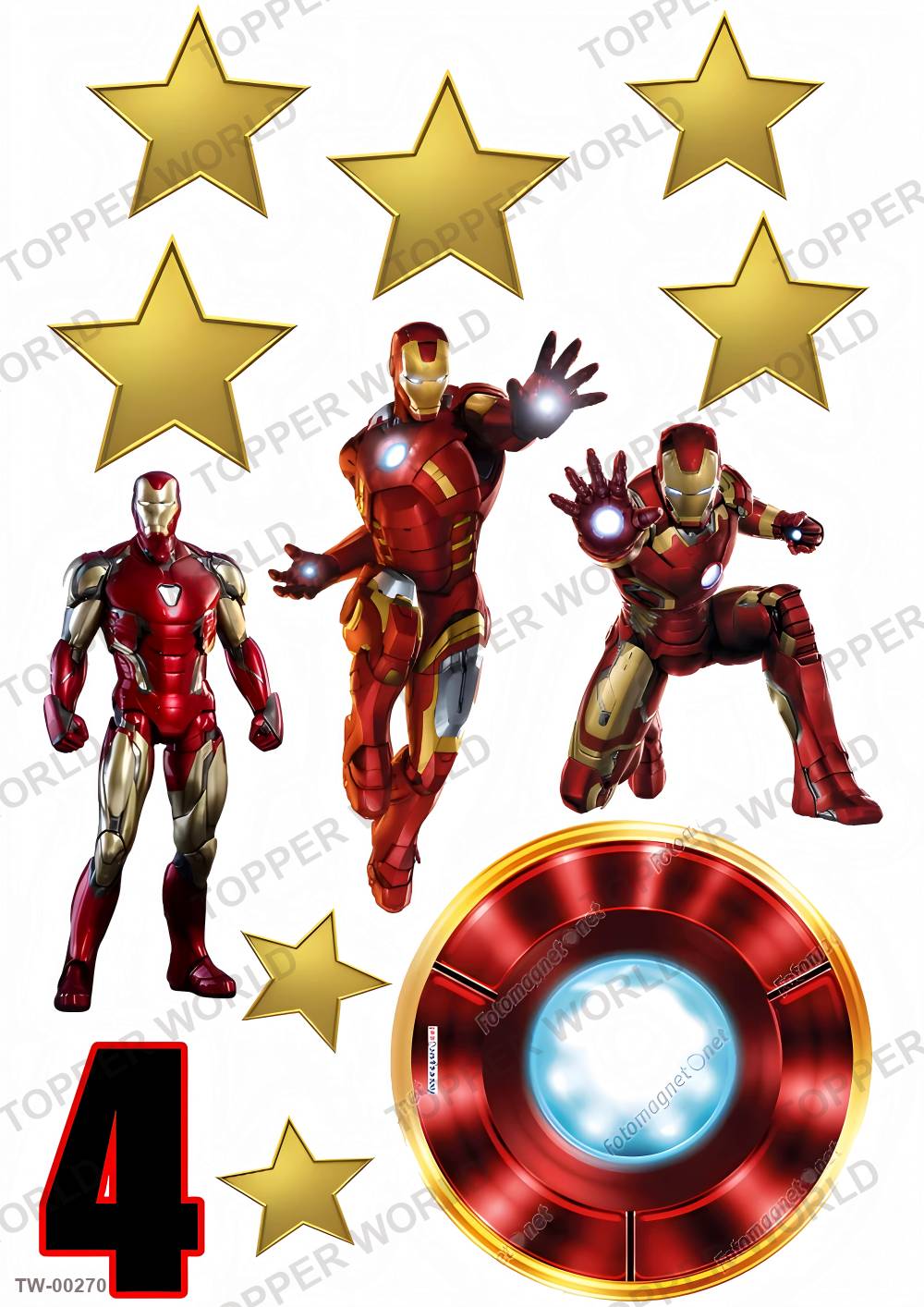 Iron Man Topper Sheet 06 – A4 topper sheet