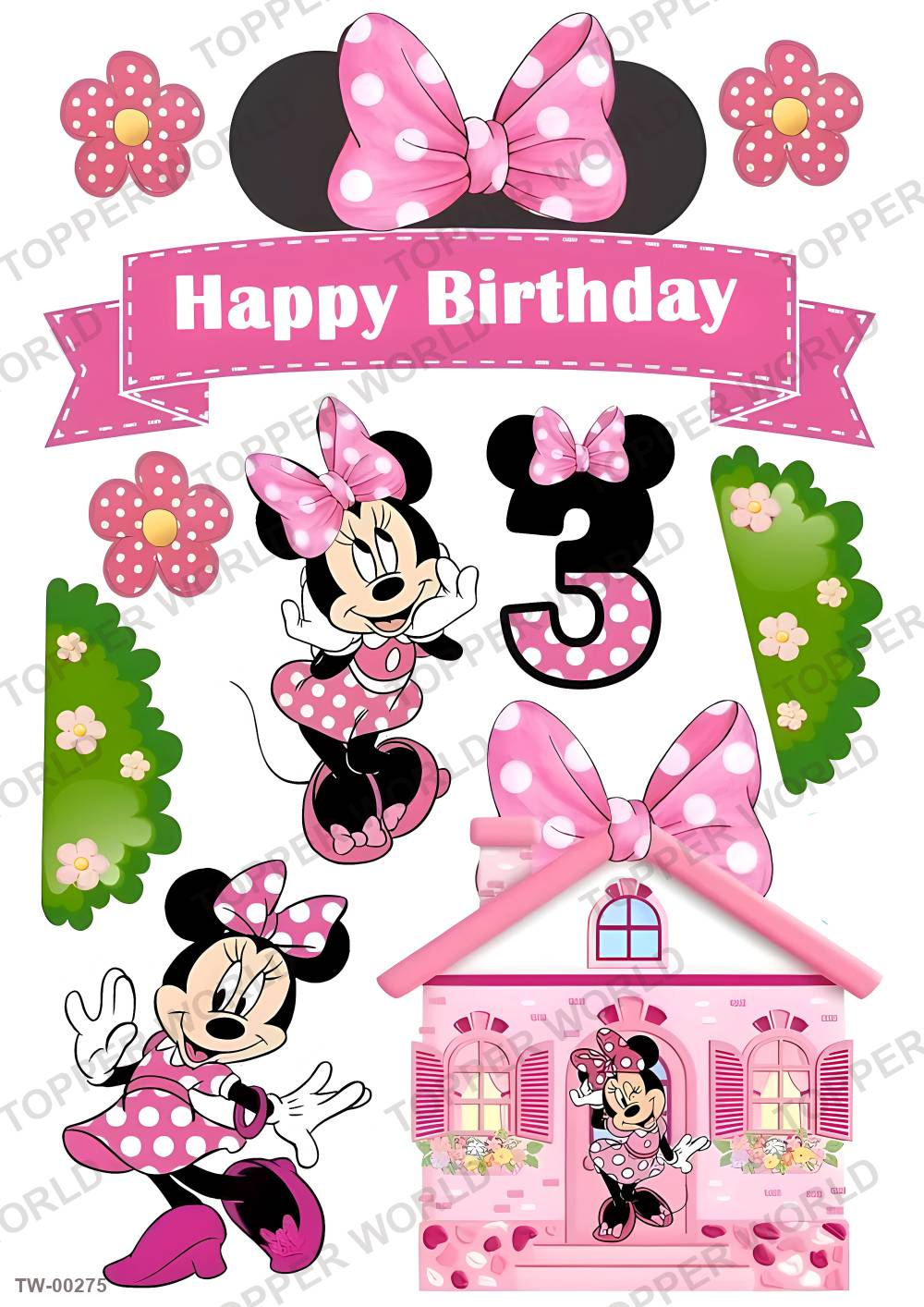 Minnie Mouse Topper Sheet 06 – A4 topper sheet