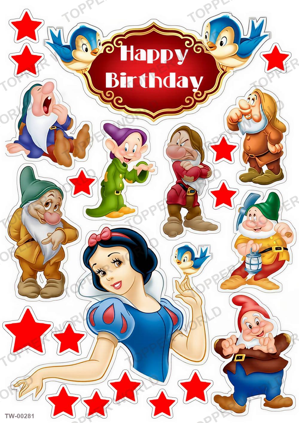 Snow White Topper Sheet 06 – A4 topper sheet
