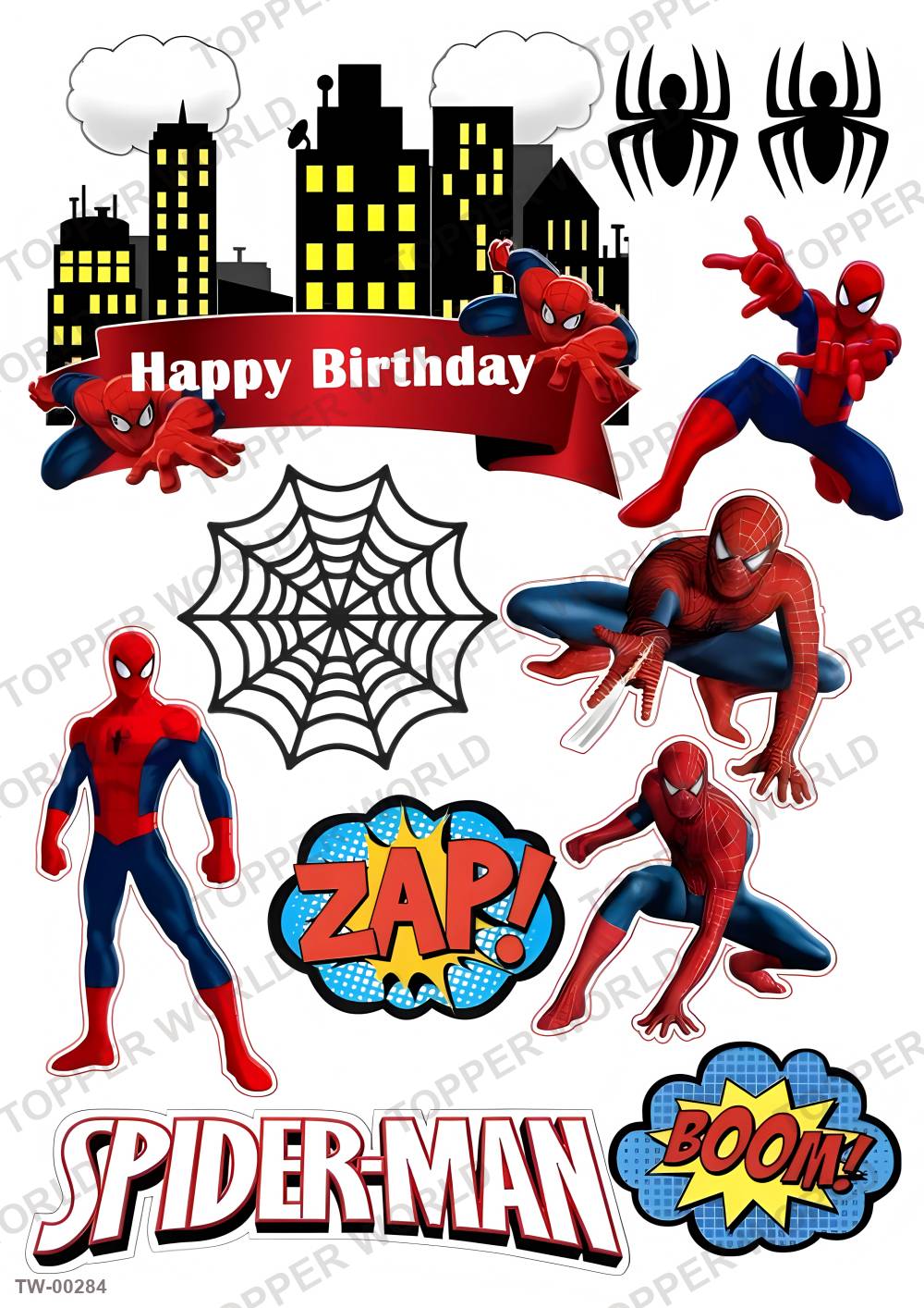 Spiderman Topper Sheet 06 – A4 topper sheet