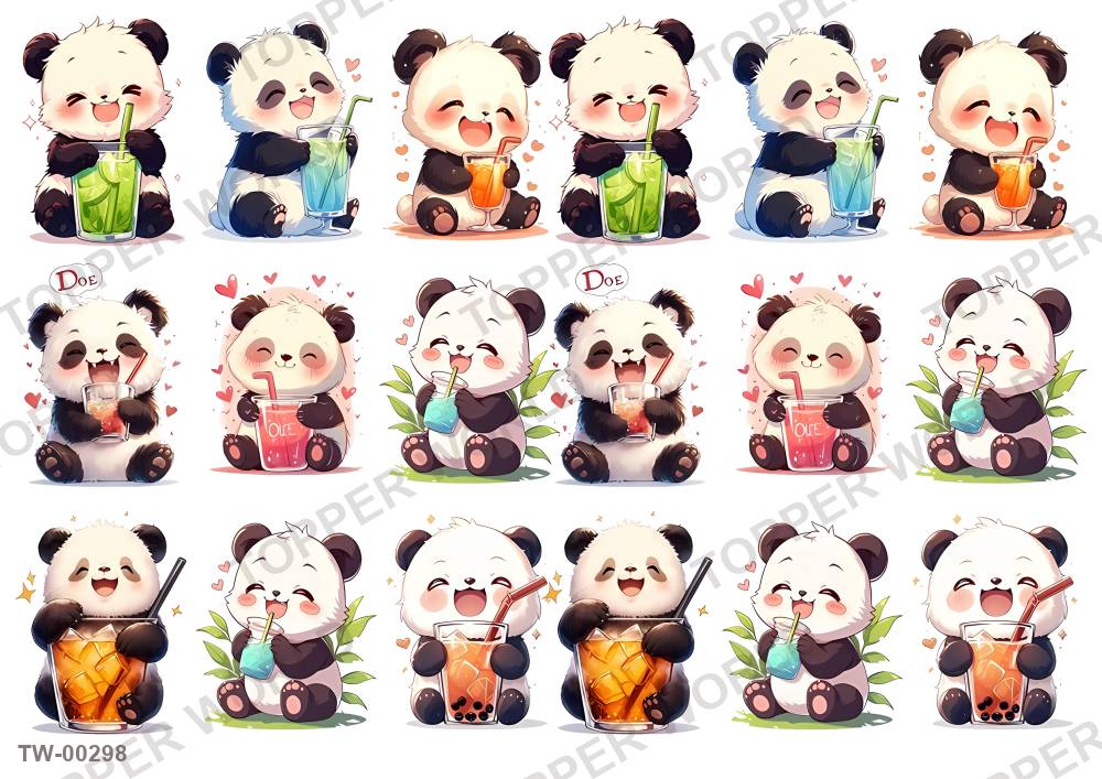 Bear Topper Sheet 07 – A4 topper sheet