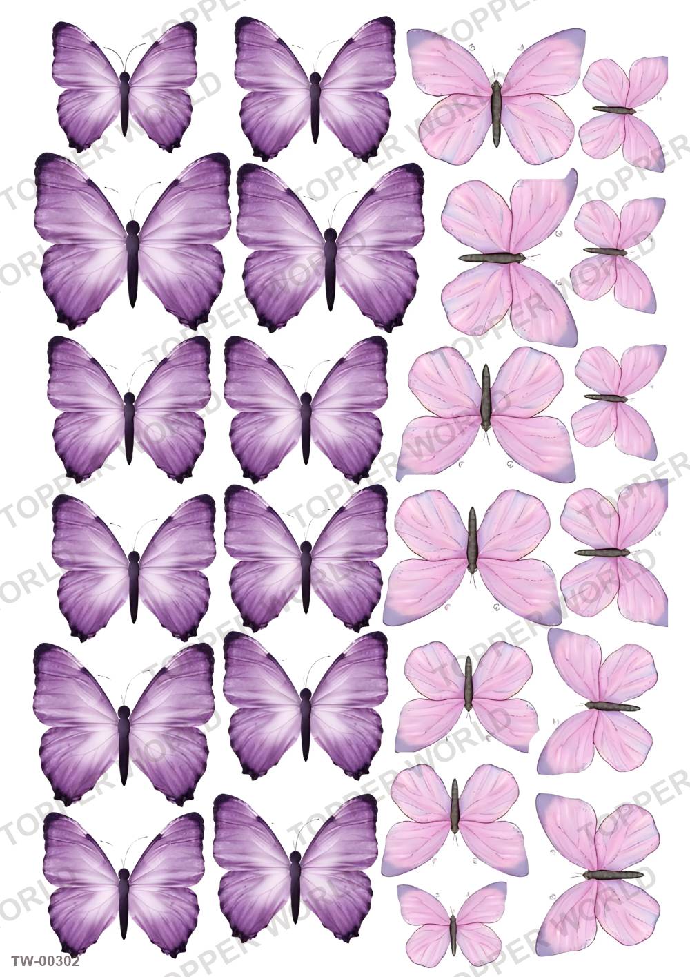 Butterfly Topper Sheet 07 – A4 topper sheet