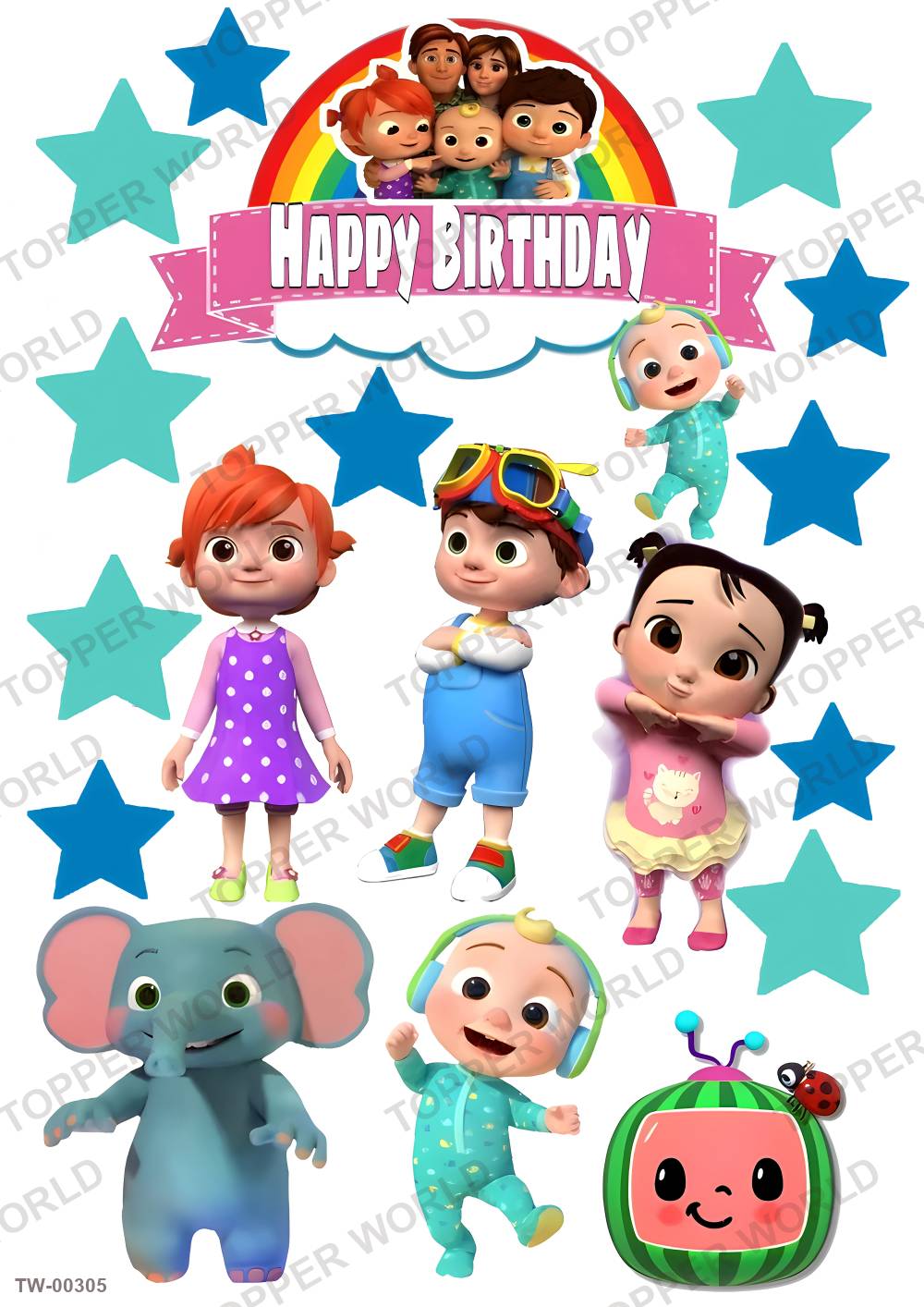 Cocomelon Topper Sheet 07 – A4 topper sheet