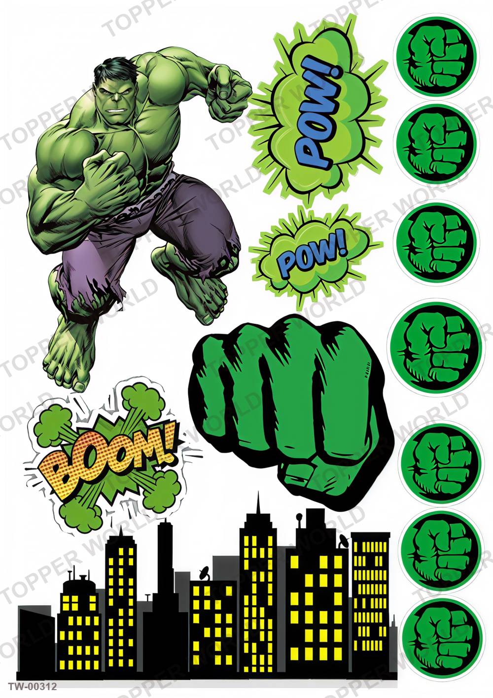 Hulk Topper Sheet 07 – A4 topper sheet